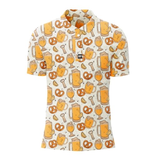 Beer & Pretzel White Funky Shirt