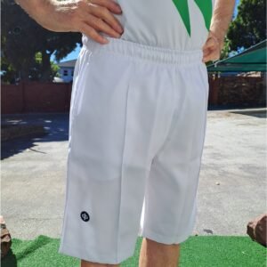 Mens White Drawstring Shorts