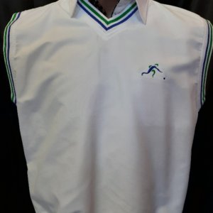 White Microfibre Sleeveless Jersey